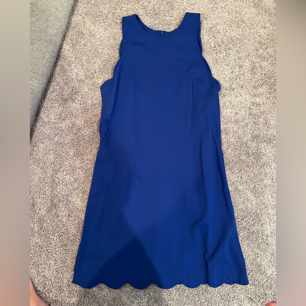 Blue Vince Camuto Scalloped Dress